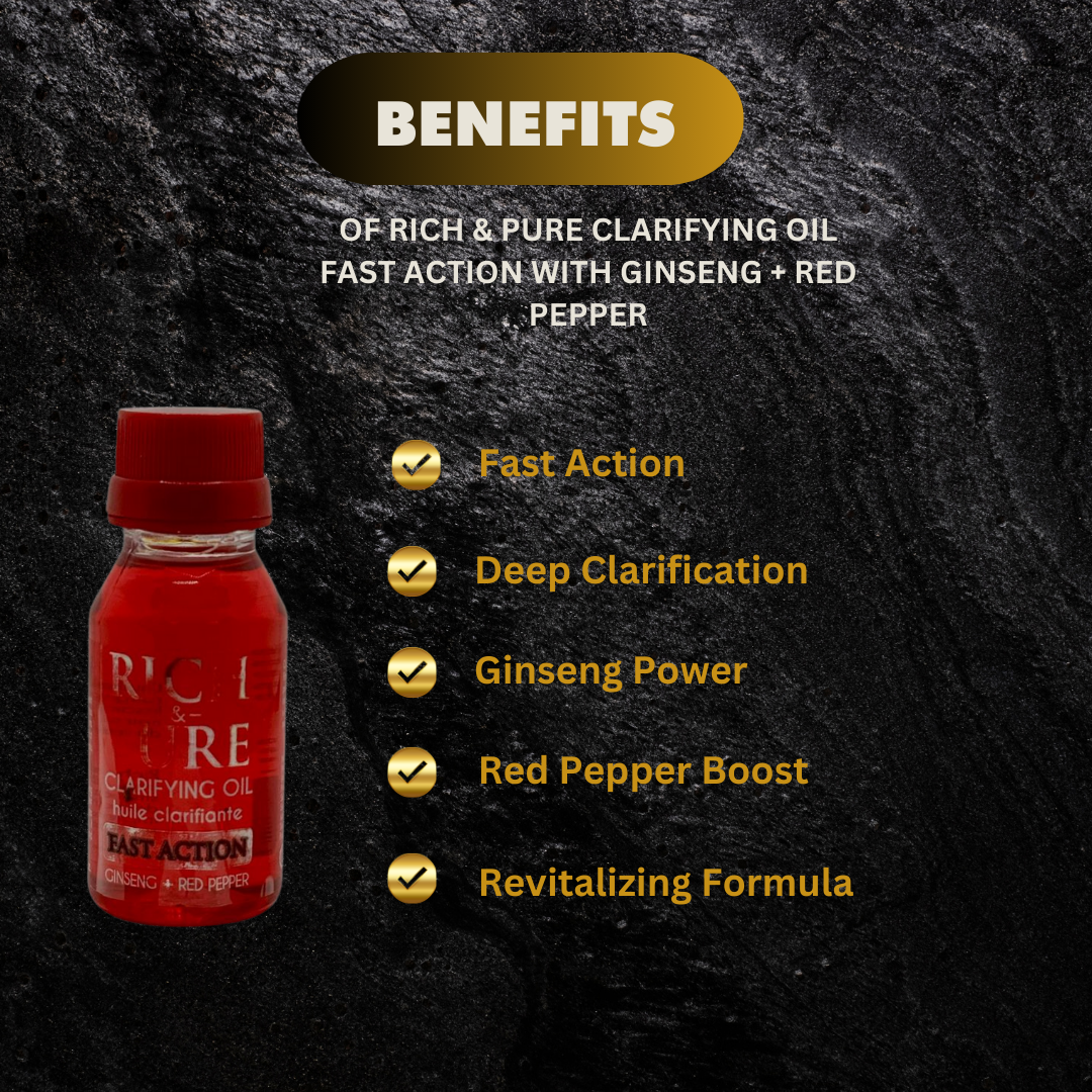 RICH & PURE Clarifying OIL Fast Action with Ginseng + Red