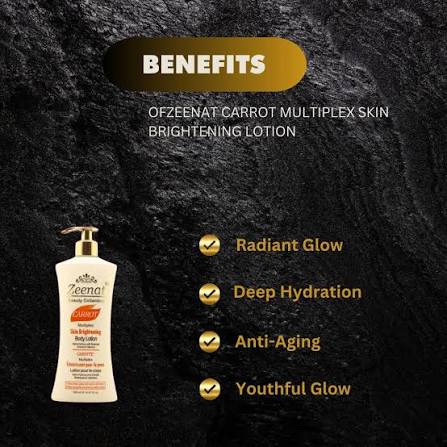 Zeenat Carrot Multiplex Skin Brightening Lotion 500 ml/17 oz