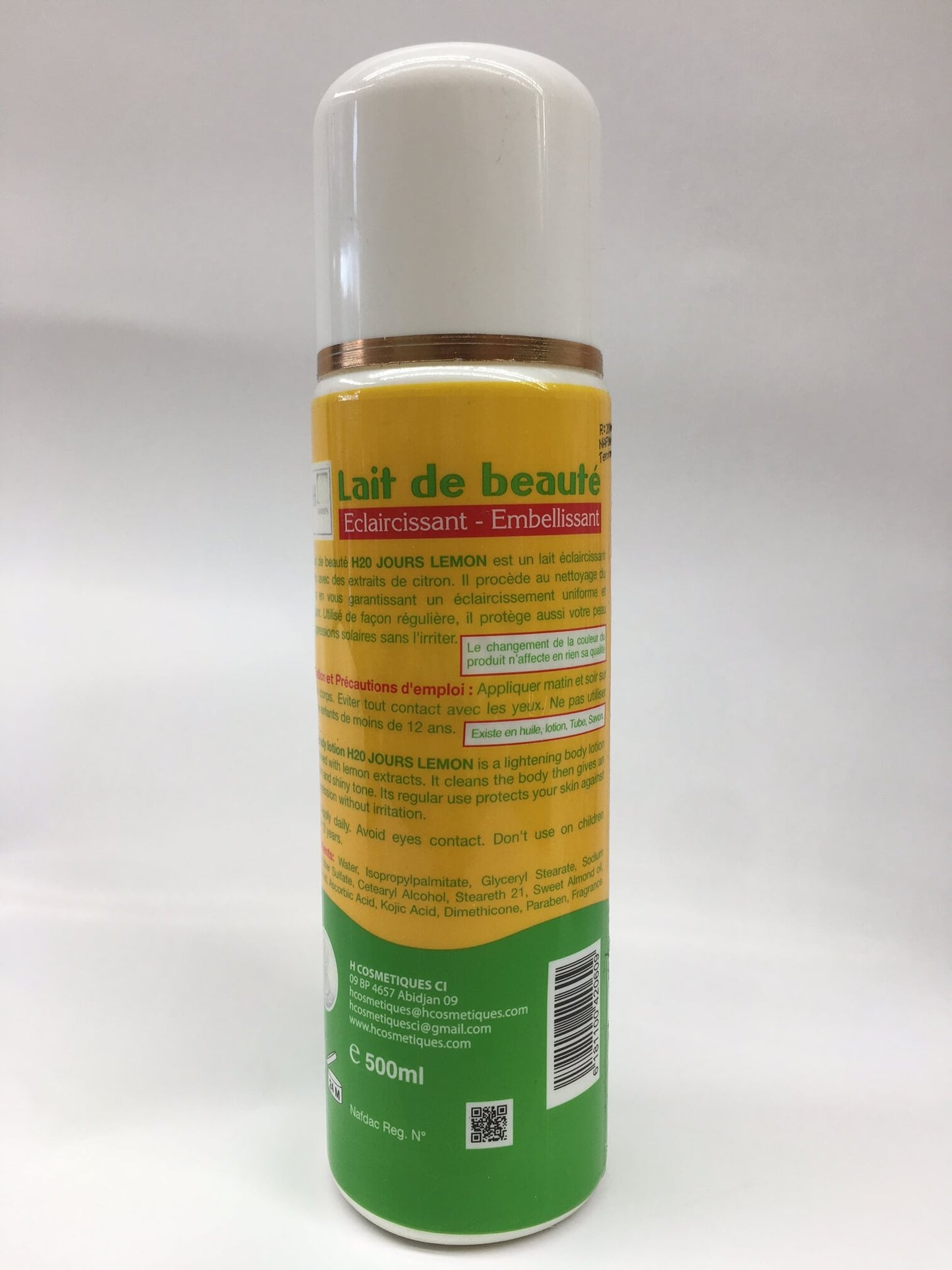 H20 Jours Natural Lemon Body Lotion 500ml