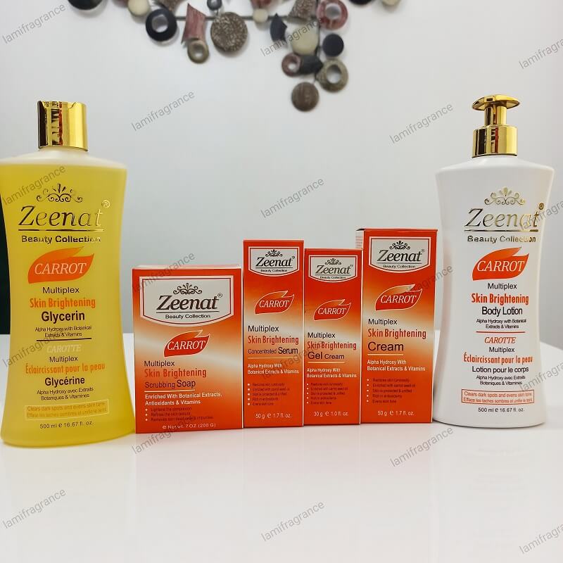 Zeenat Carrot Brightening Body Lotion Sets 6pcs