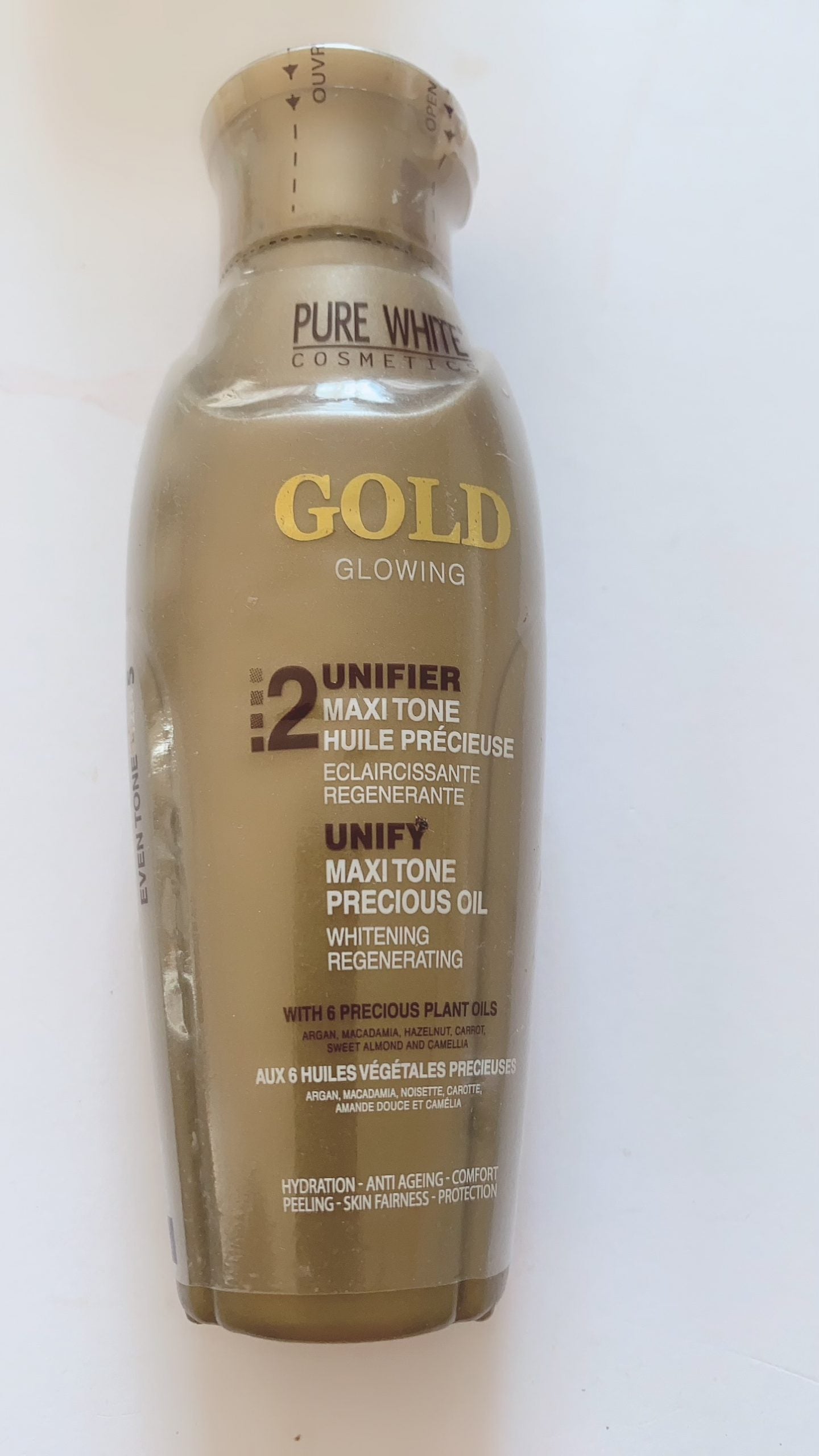 Pure white gold glowing 2 oil