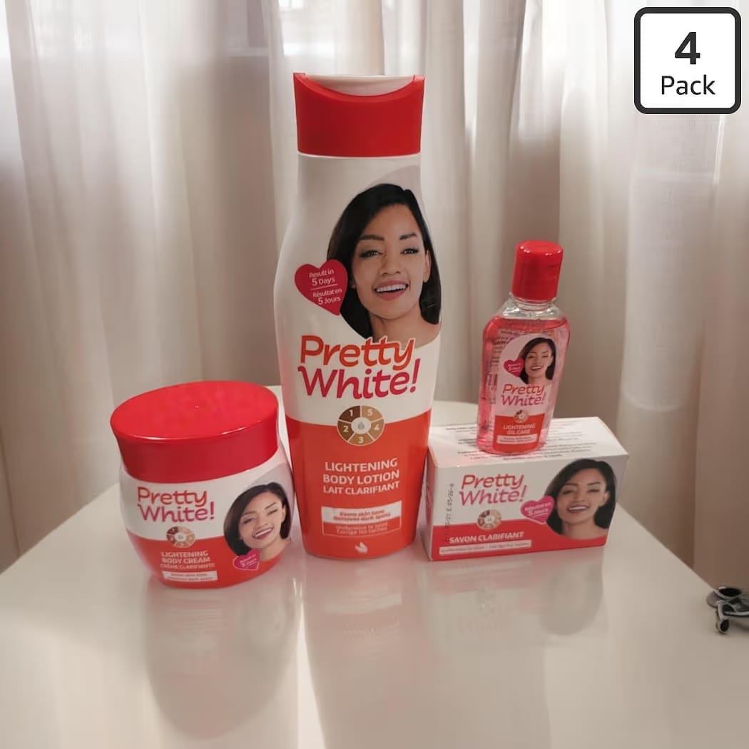 Pretty White! Skincare Set – Body Lotion, Soap & Serum,body cream