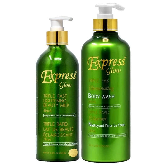 EXPRESS GLOW LOTION 16.8OZ & BODY WASH 27OZ