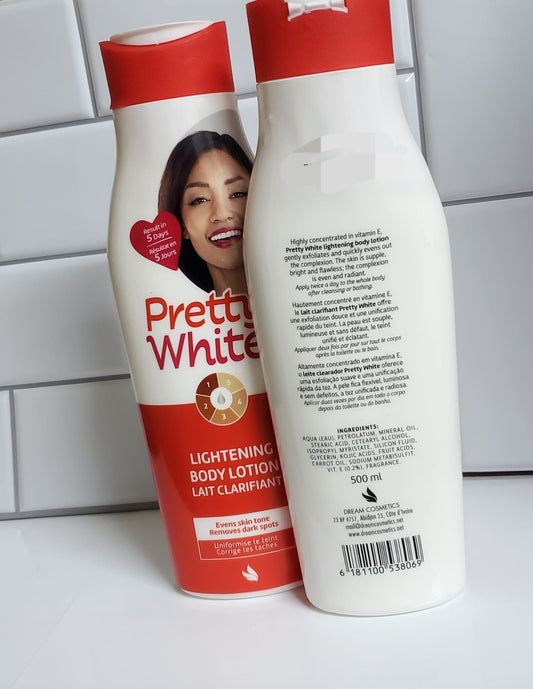 Pretty white body lotion