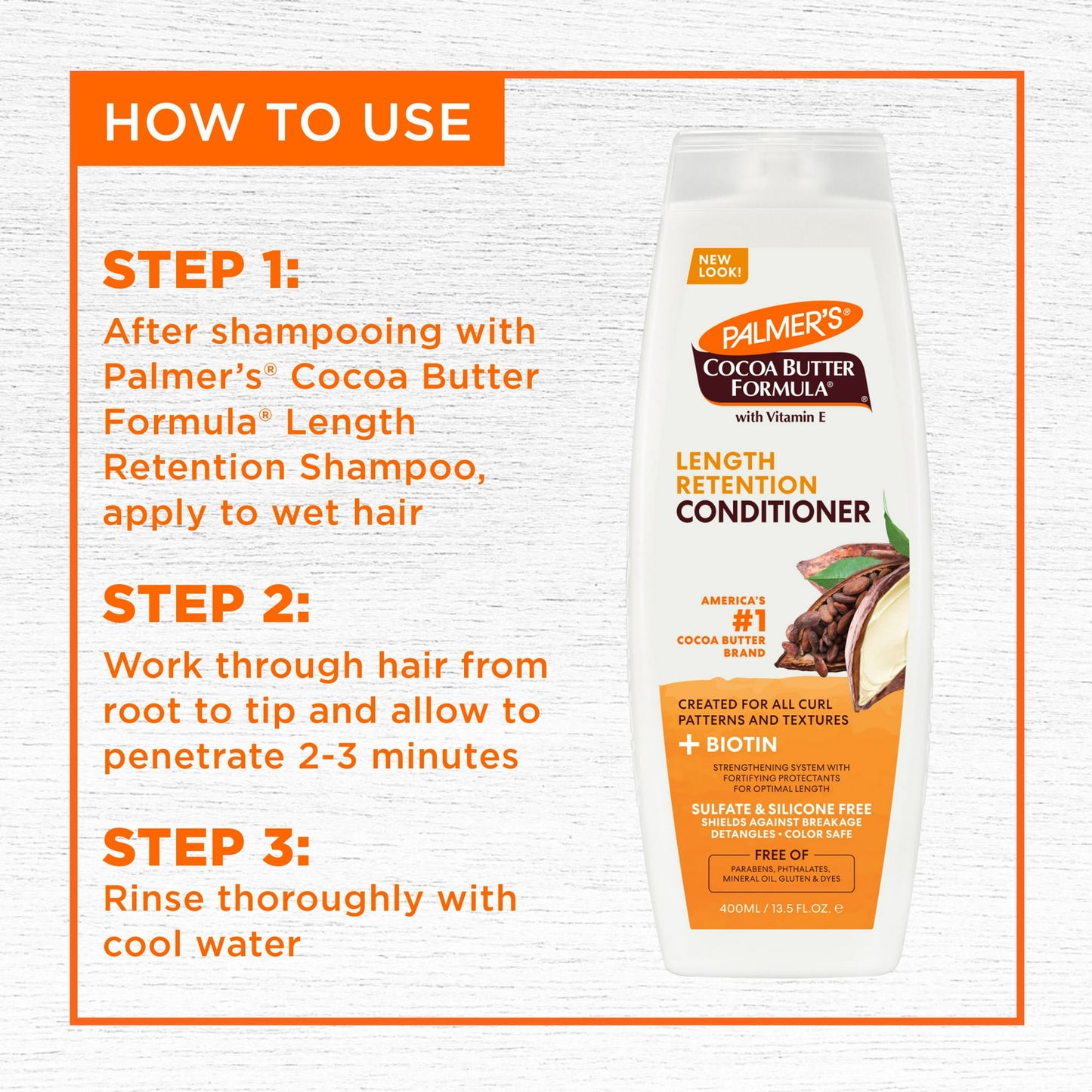 Palmer's Cocoa Butter Formula + Biotin Length Retention Conditioner, 13.5 fl. oz.