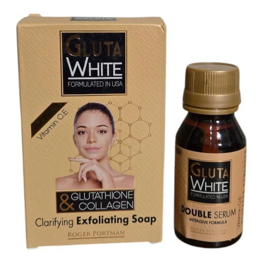 Gluta White Glutathione & Collagen Clarifying & Exfoliating Soap 190g, Serum