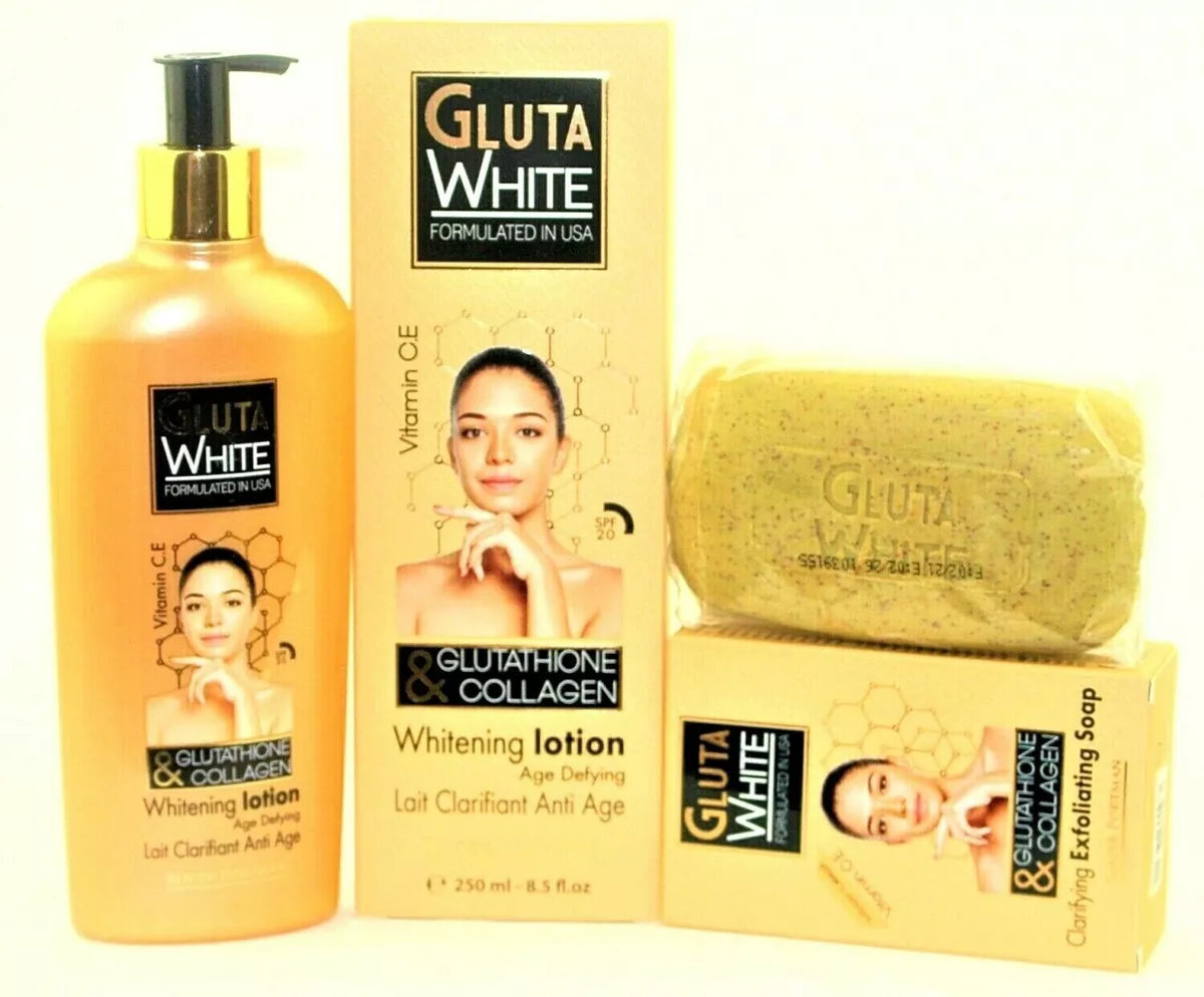 Gluta White Age Defying Lotion With Glutathione & Collagen 250ml and Soap