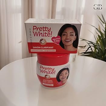 Pretty white body cream & Soap set