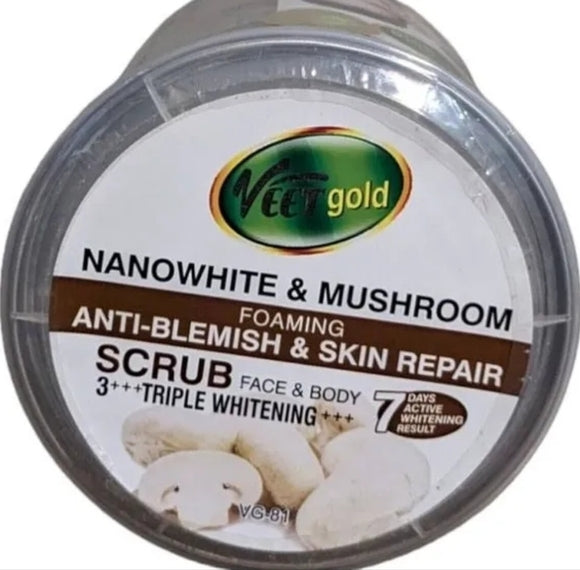 Veet Gold Nanowhite & Mushroom Face & Body Formimg Scrub 500ML