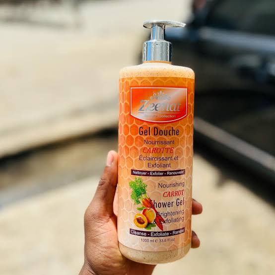 Zeenat Carrot Brightening & Exfoliating Shower Gel 1000 ml/33 oz