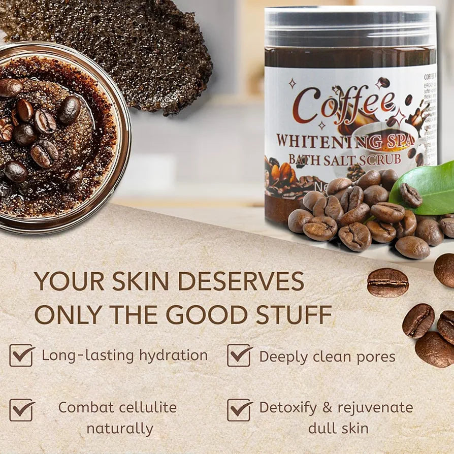 Coffee Sea Salt Bath Whitening SPA Scrub 680g