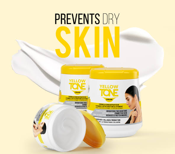 Yellow Tone Beauty Cream 450ml – Vitamin C,E Stretch Marks Remover