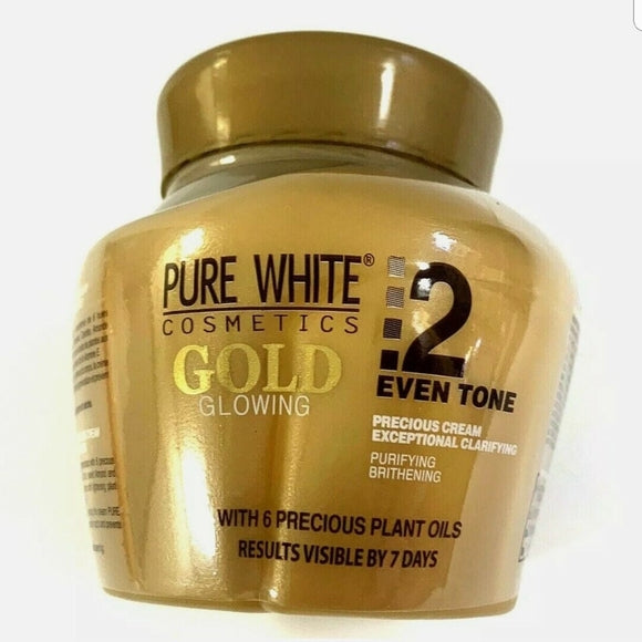 pure white gold glowing 2 cream