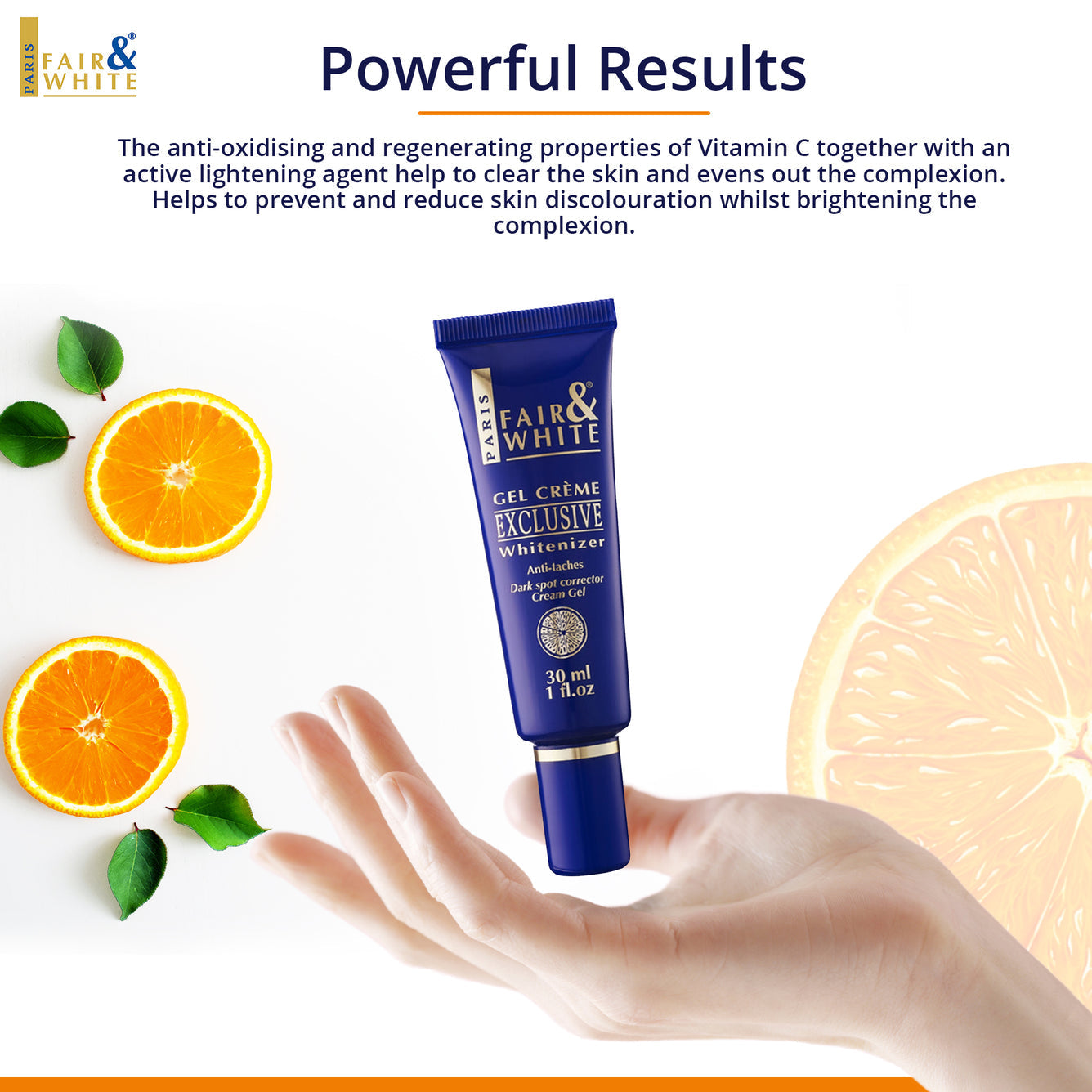 Fair & White Exclusive Whitenizer Gel Cream With Vit C 30ml