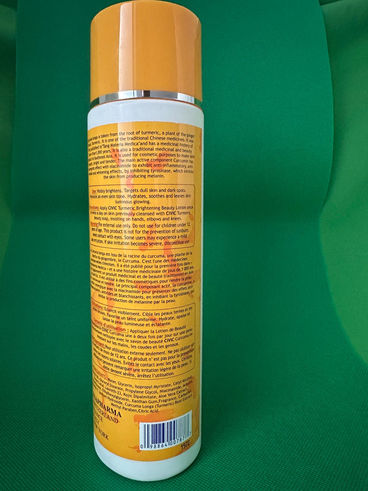 Civic Turmeric Body Lotion 16.80oz