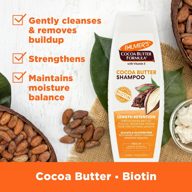 Palmer's Cocoa Butter Formula + Biotin Length Retention Shampoo for All Curl Patterns, 13.5 fl. oz.