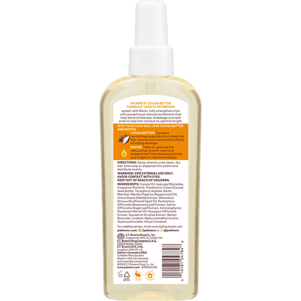 Palmer's Cocoa Butter Formula + Biotin Length Retention Hair & Scalp Oil, 5.1 fl. oz.