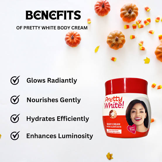 Pretty white body cream
