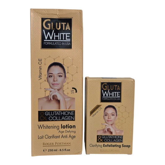 Gluta White Age Defying Lotion Wt Glutathione & Collagen 250ml + Soap