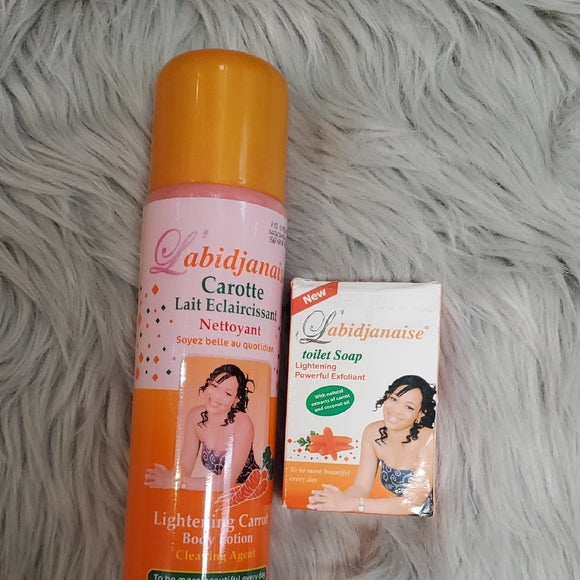 L'abidjanaise Lightening Carrot Body Lotion With carrot Soap - 500ml