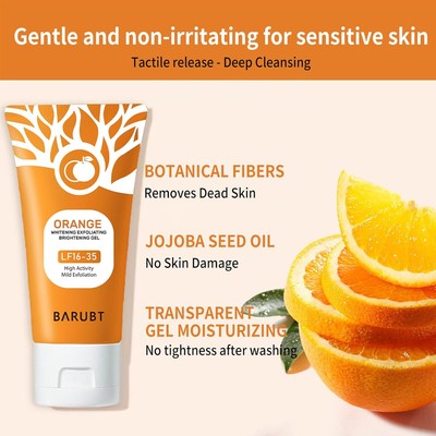 Orange Enzymes Exfoliating Gel for Face & Body, Orange Exfoliating Gel
