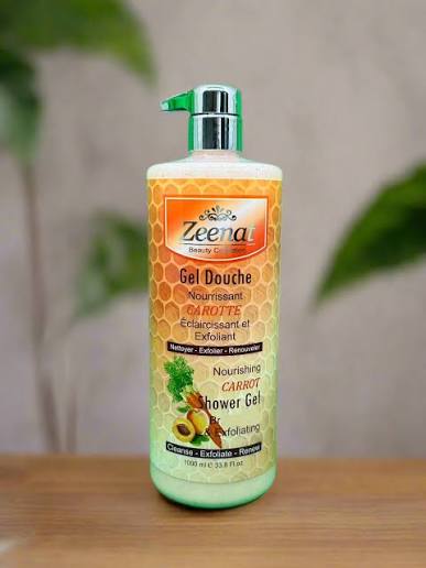 Zeenat Carrot Brightening & Exfoliating Shower Gel 1000 ml/33 oz