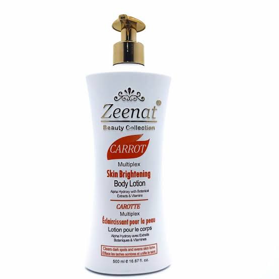Zeenat Carrot Multiplex Skin Brightening Lotion 500 ml/17 oz