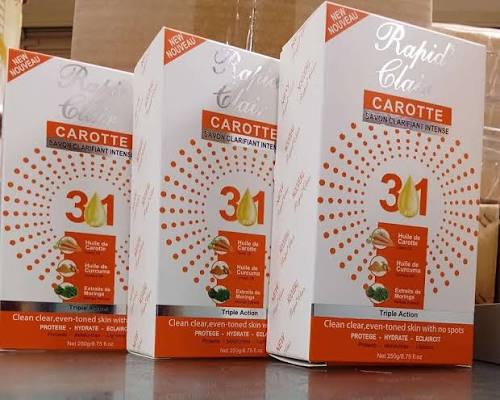 Rapid Clair 3in1 Carrot, Turmeric & Moringa Face & Body Soap