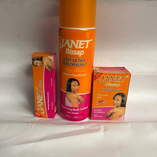 Janet Tube Cream , body lotion and bar soap set