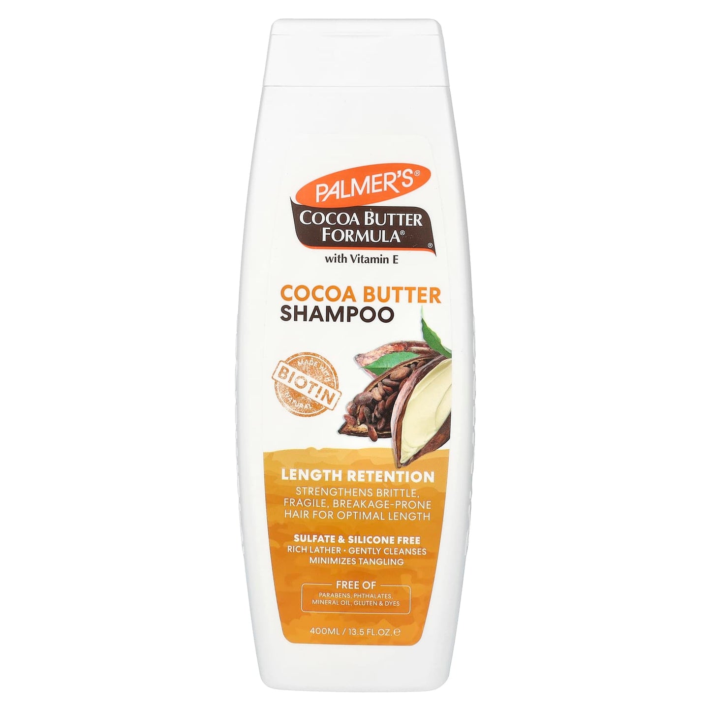 Palmer's Cocoa Butter Formula + Biotin Length Retention Shampoo for All Curl Patterns, 13.5 fl. oz.
