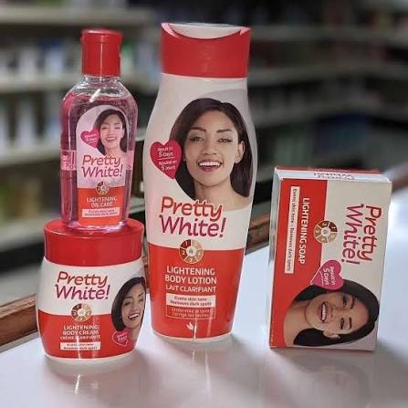 Pretty White! Skincare Set – Body Lotion, Soap & Serum,body cream
