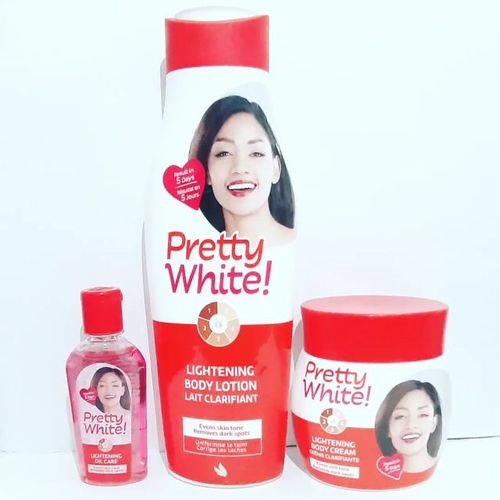 Pretty Brightening Body Lotion+ Cream+serum sets