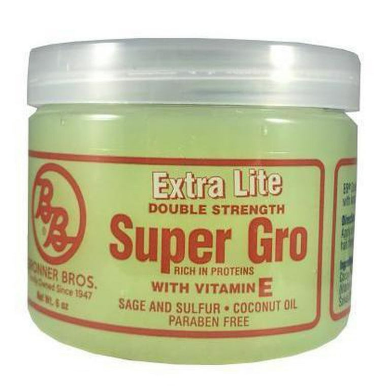 Bronner Brothers Double Strength Super Gro Treatment with Vitamin E Enriched Hair Treatment 6Oz