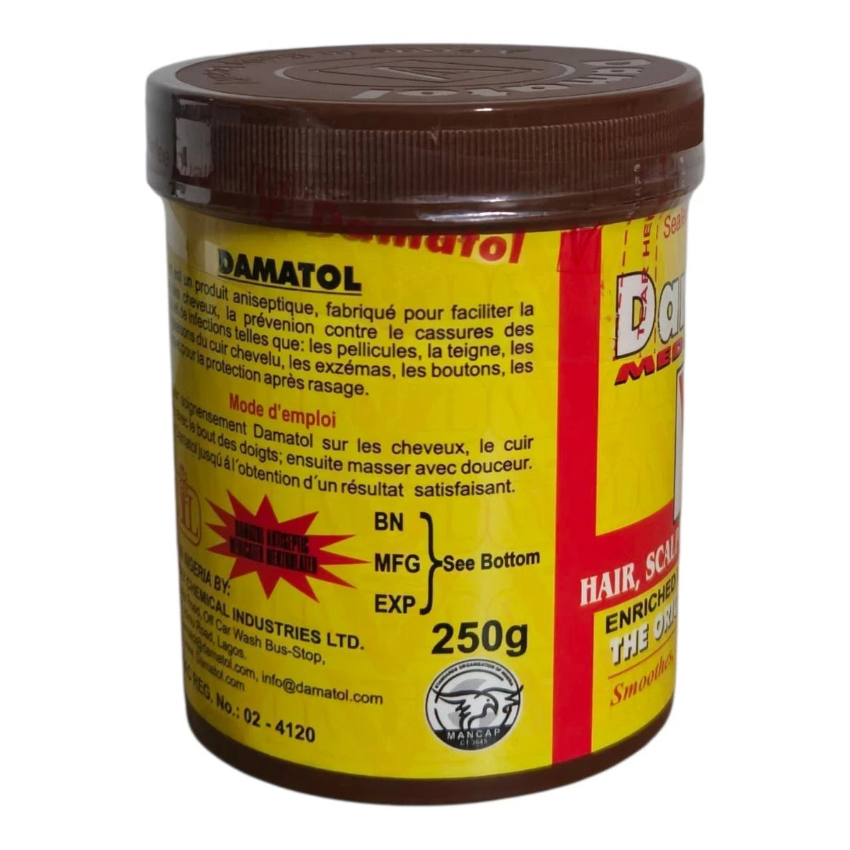 Damatol Medicated Hair, Scalp, $ Skin Treatments (1ps) 250g