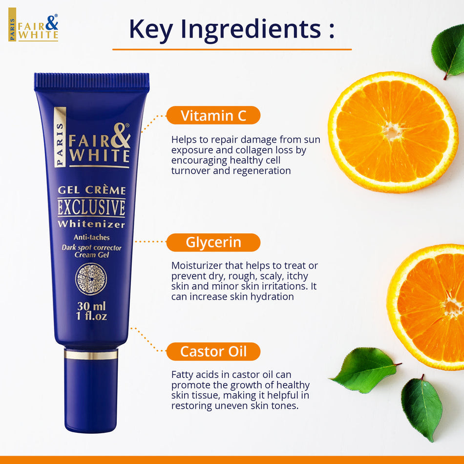 Fair & White Exclusive Whitenizer Gel Cream With Vit C 30ml