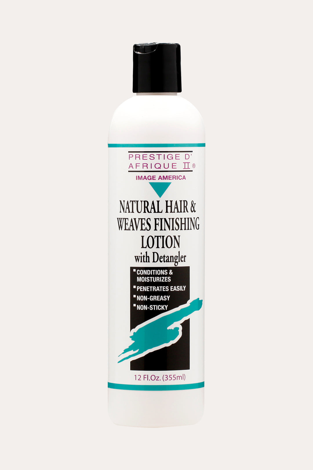 IMAGE AMERICA - PRESTIGE D' AFRIQUE II NATURAL HAIR & WEAVES FINISHING LOTION WITH DETANGLER 12oz