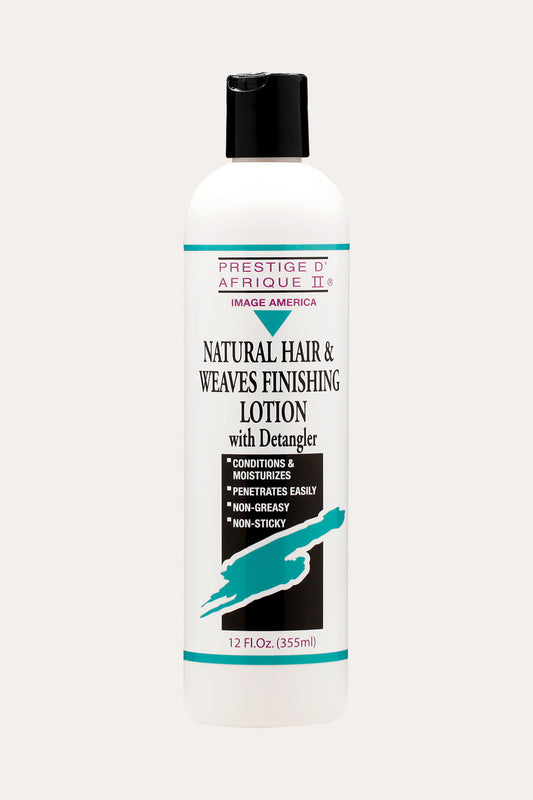 IMAGE AMERICA - PRESTIGE D' AFRIQUE II NATURAL HAIR & WEAVES FINISHING LOTION WITH DETANGLER 12oz