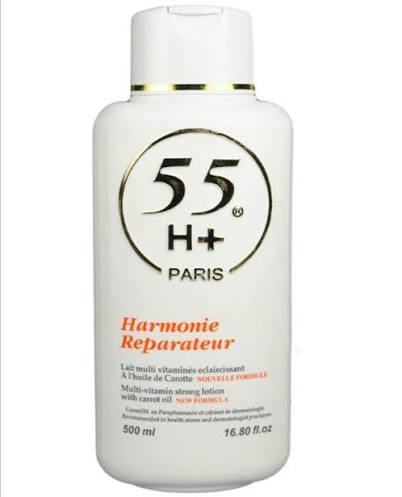 55 H+ PARIS Harmonie Reparateur Multi-vitamin lightening lotion with carrot oil 500ml