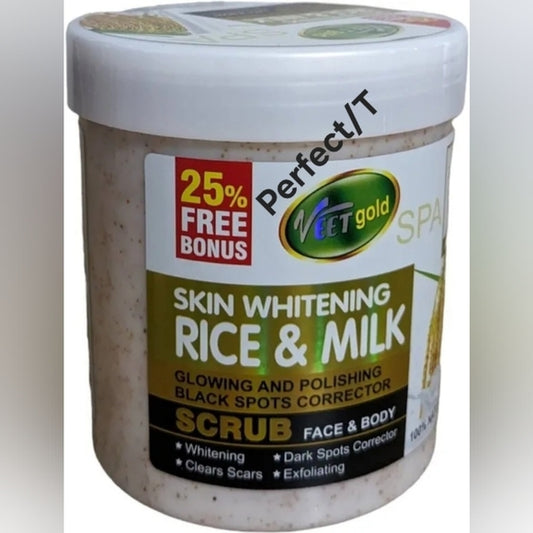 Veet Gold Rice & Milk Face Body Glowing Polishing whitening Scrub 500g